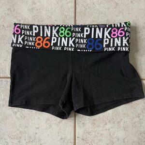Victoria's Secret Black Shorts with Orange and Green Accents